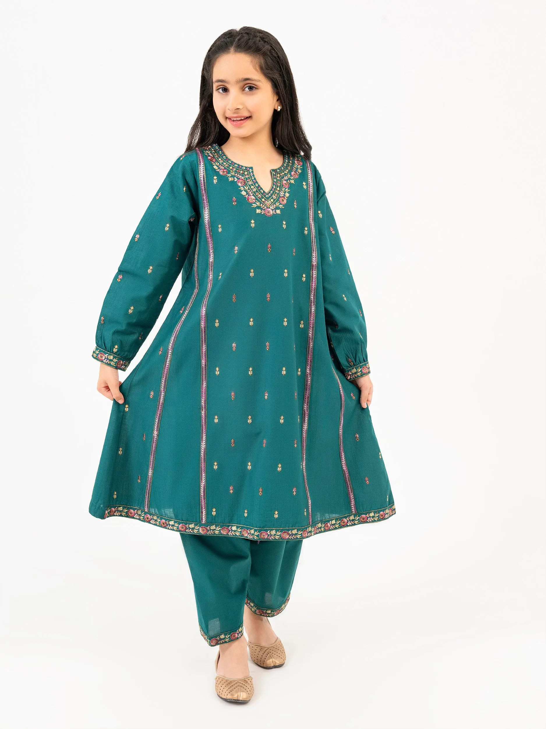 2 Piece Lawn Suit-Embroidered