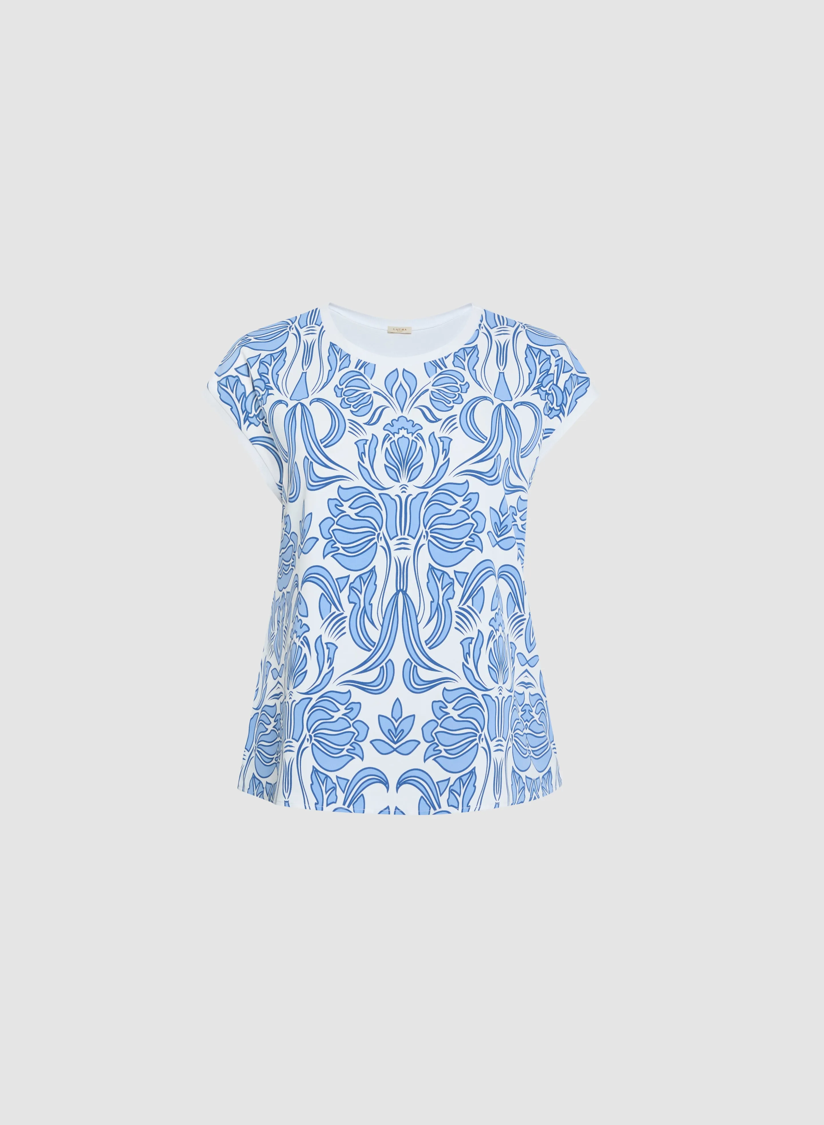 Abstract Floral Print T-Shirt