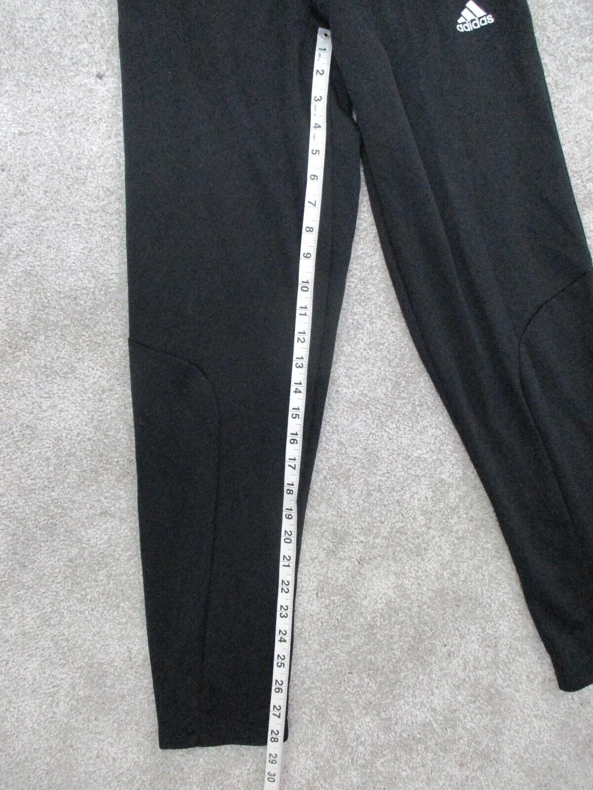 Adidas Jogger Pants Youth Girls Large Black Mid Rise Activewear Running Pant