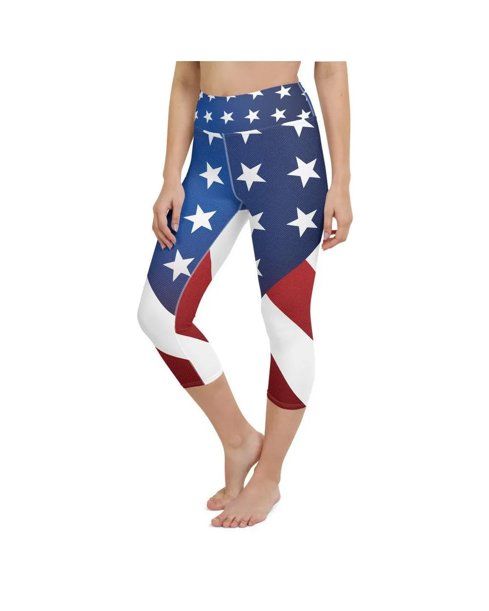 American Flag Yoga Capris