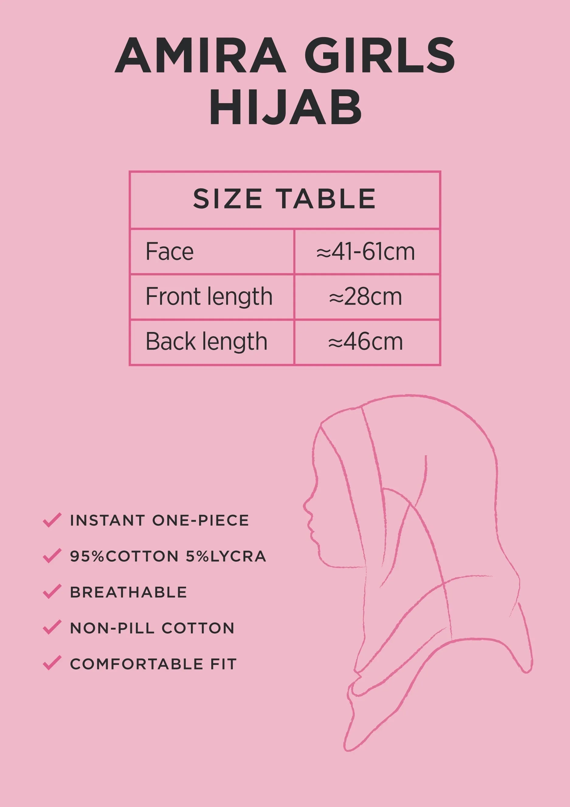 Amira Hijab Girls-Plain Jersey Cotton