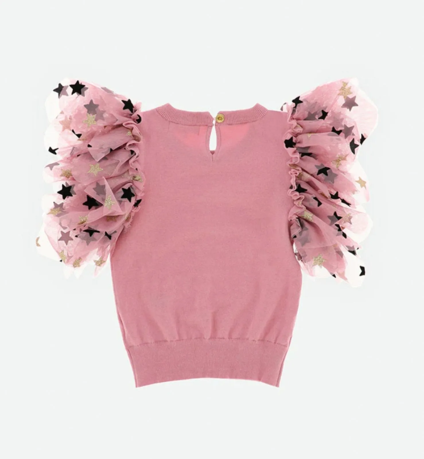 Angel's Face Girls Nakita Star Knitted Top In Tea Rose