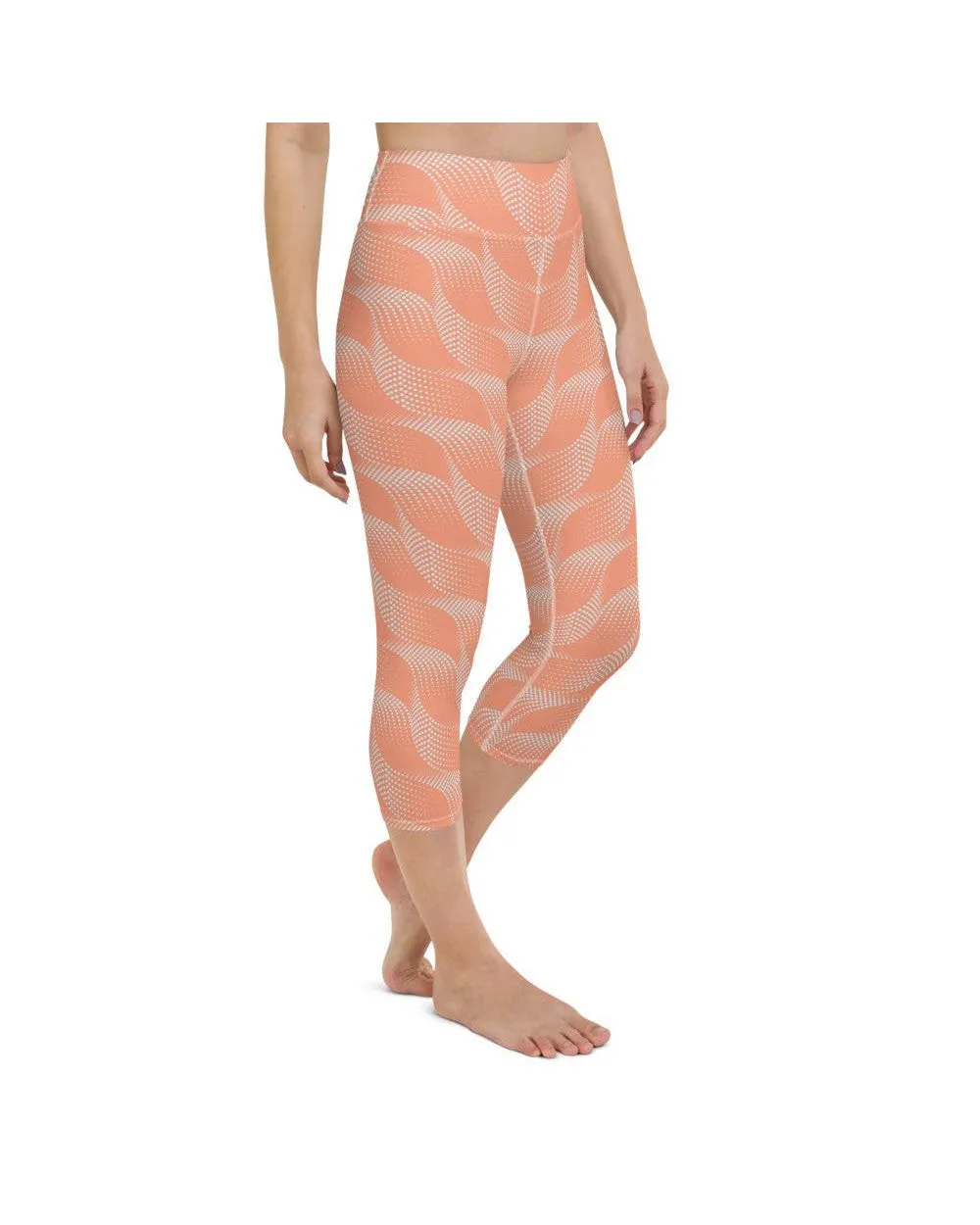 Apricot Wave Yoga Capris