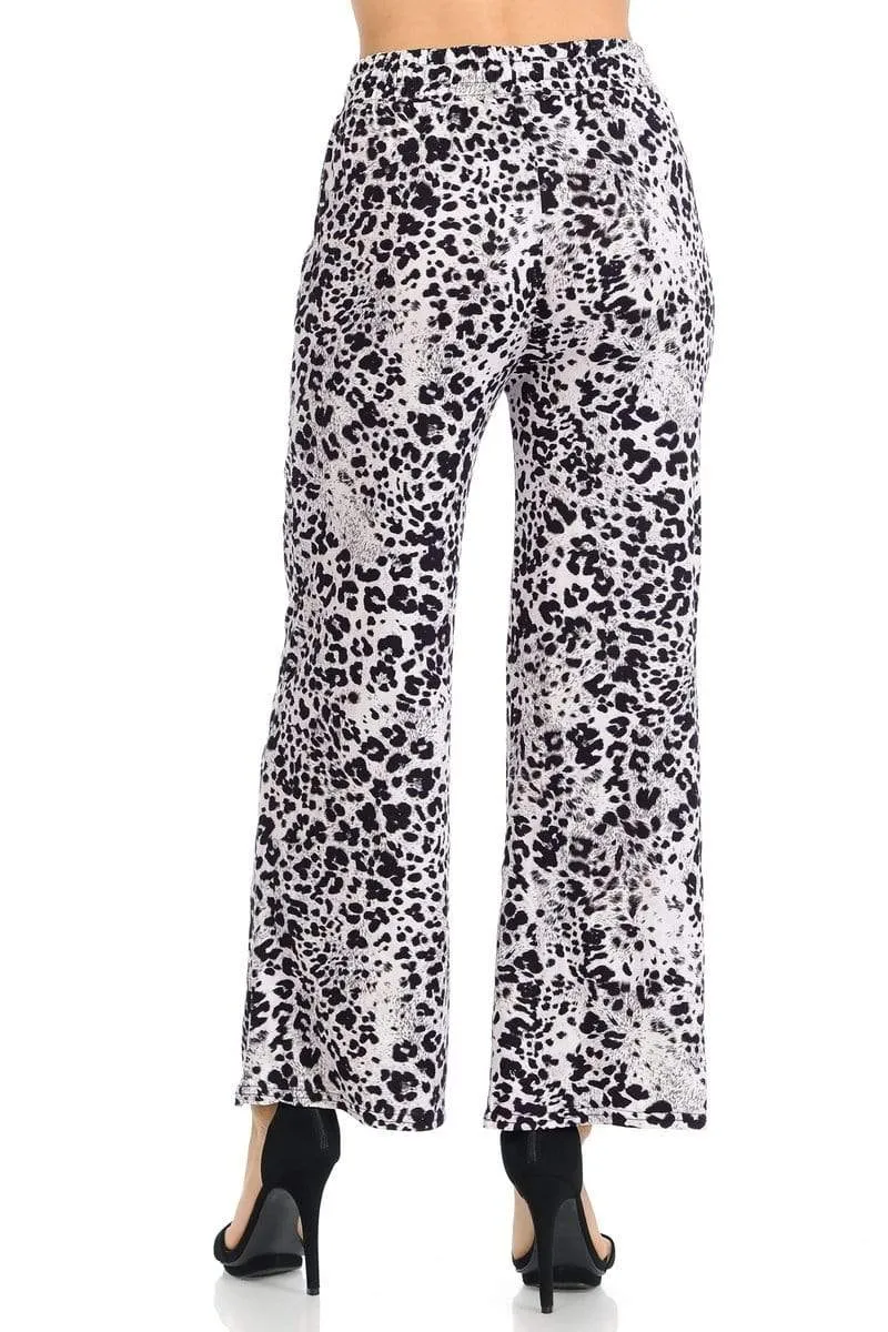 Auliné Collection Womens High Waisted Loose Wide Leg Drawstring Palazzo Pants