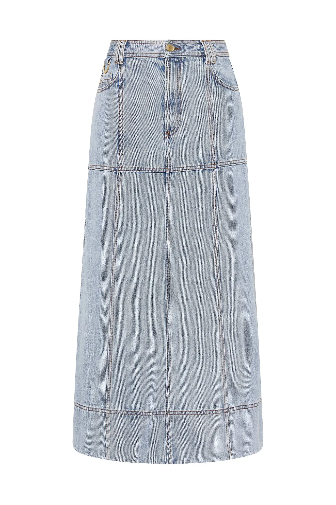 Aura Denim Midi Skirt