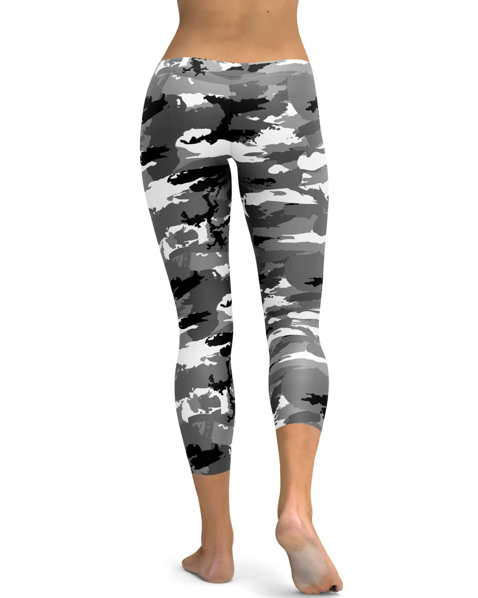 Black & White Camo Capris