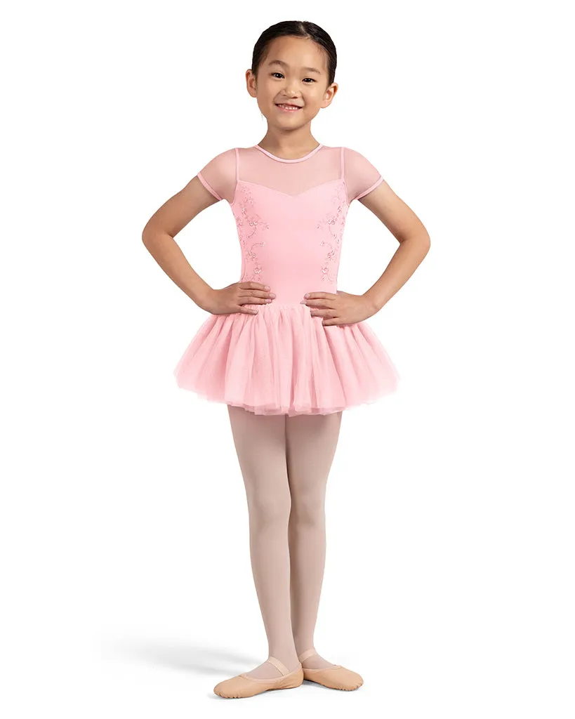 Bloch Tulip High Neck Mesh Embroidered Tutu Ballet Dress - CL4232 Girls