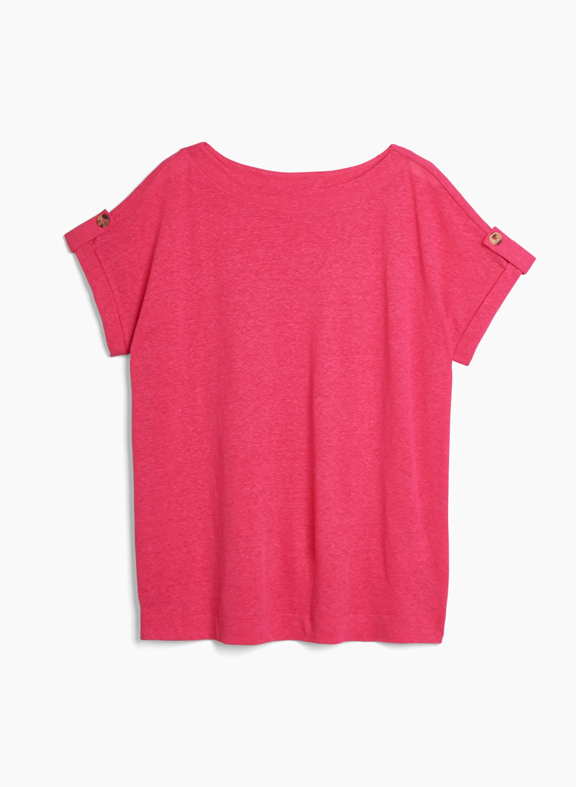 Boatneck Linen-Blend Tee