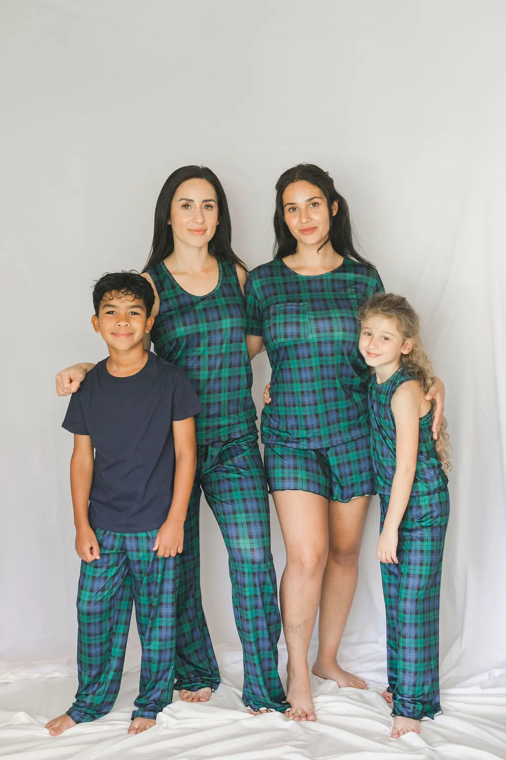 Boy's Cozy Green Plaid Pajama Pant