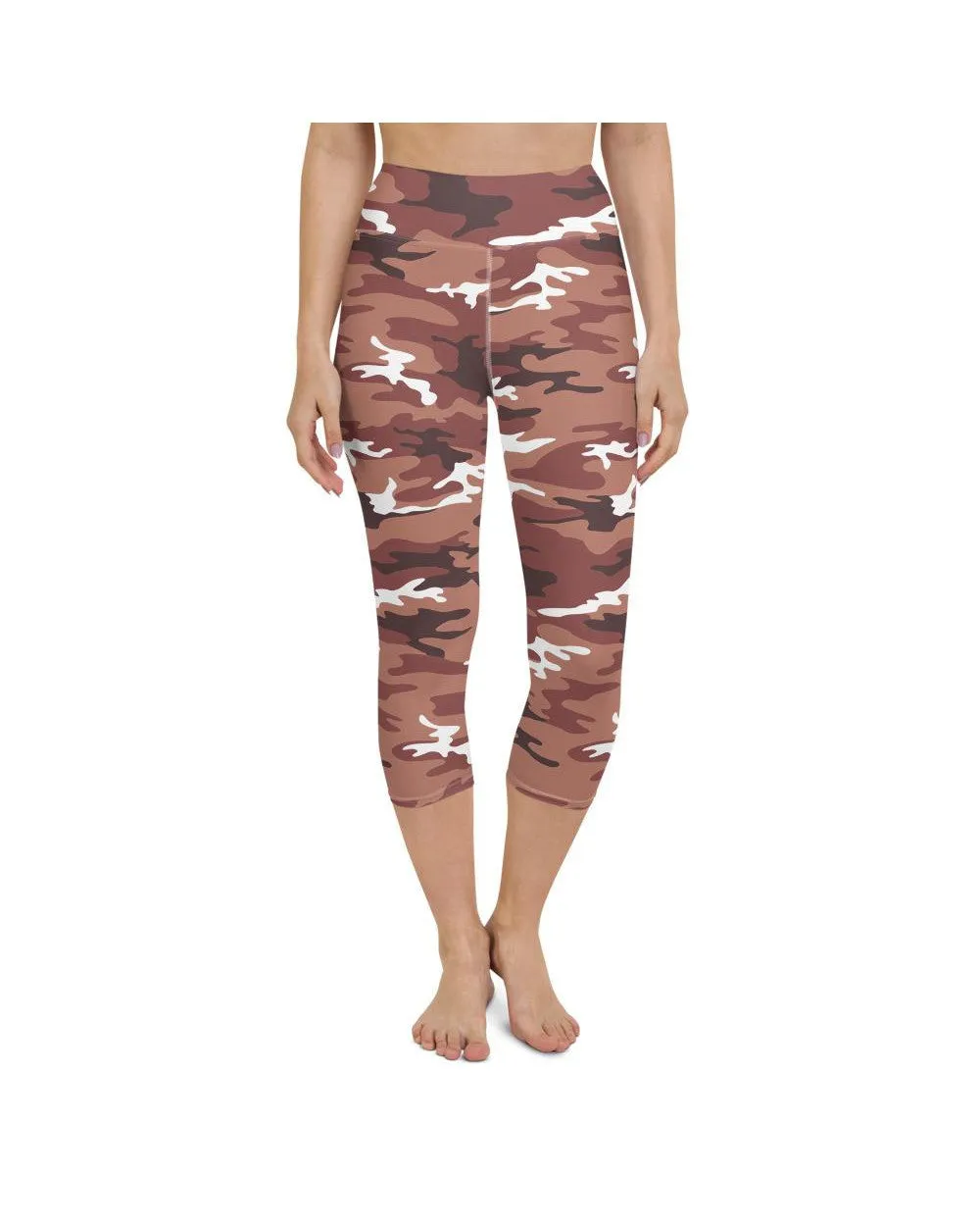 Brown Camo Yoga Capris