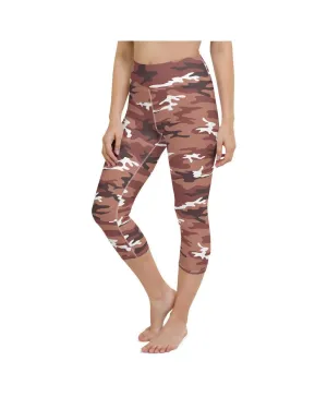 Brown Camo Yoga Capris