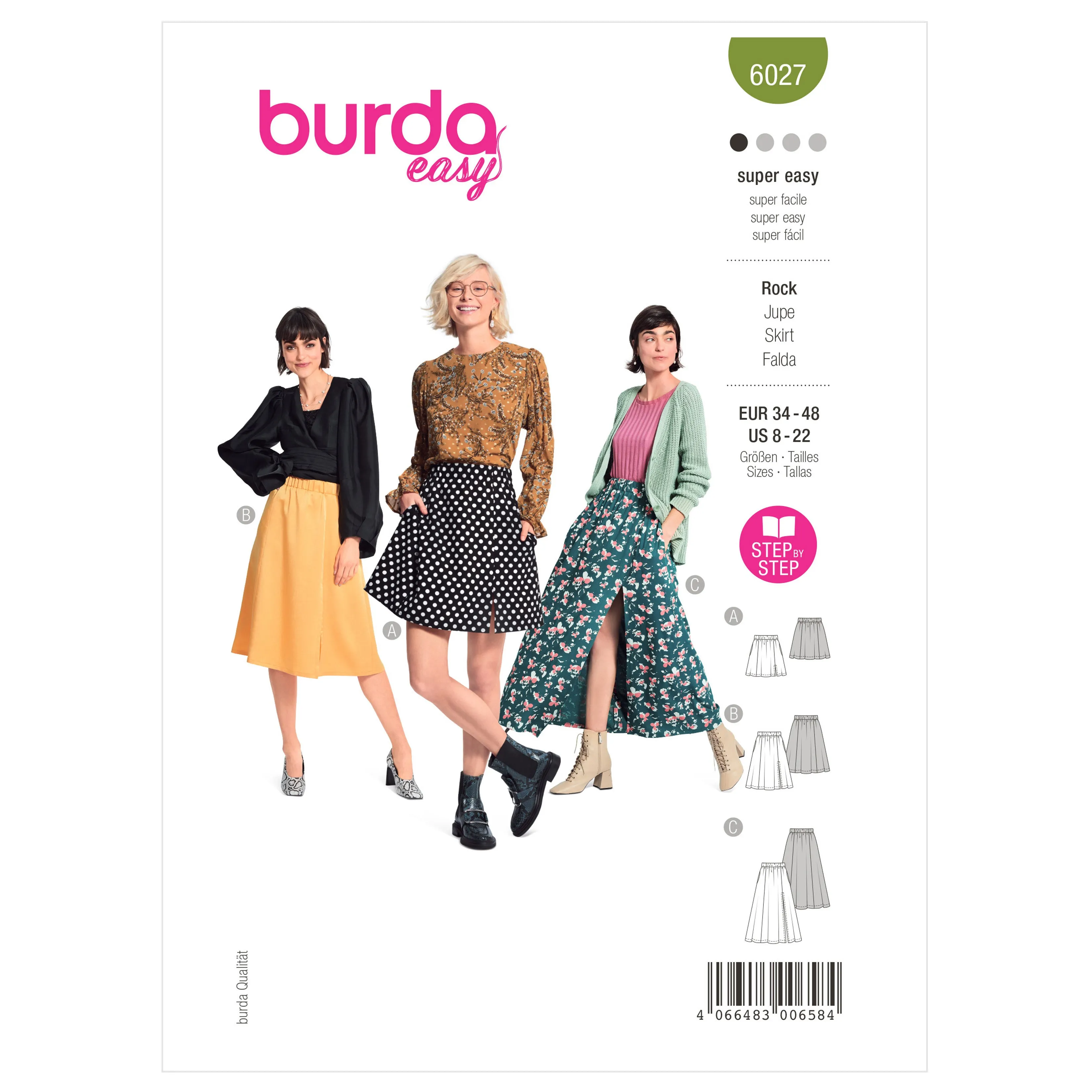 Burda Pattern 6027 Misses' Skirt/Pants