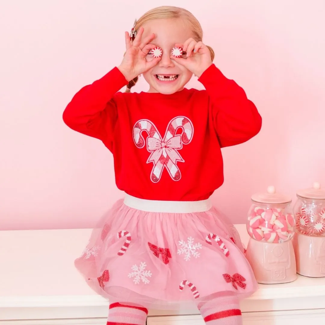 Candy Cane Cutie Sequin Christmas Tutu