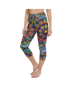 Colorful Mandala Yoga Capris