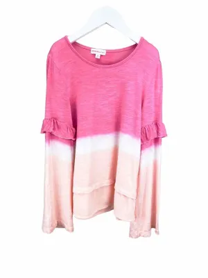 Design History, Girls' Tie-Dye Top, Pink/Multi, Size M (7-8)