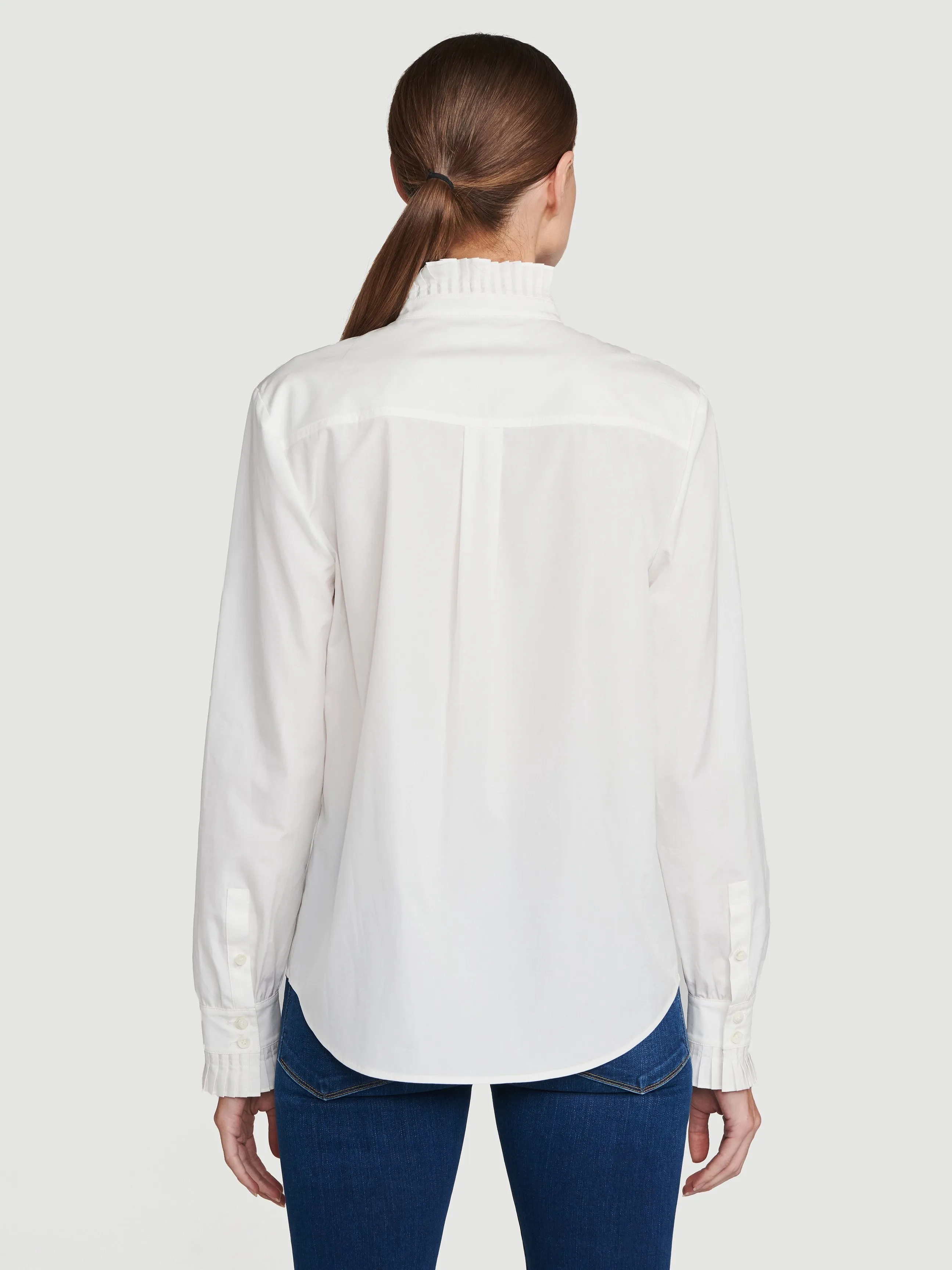 Easy Pleated Top -- Blanc