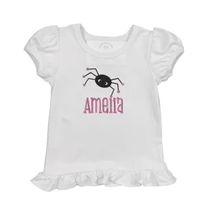 Embroidered Spider with Name Shirt