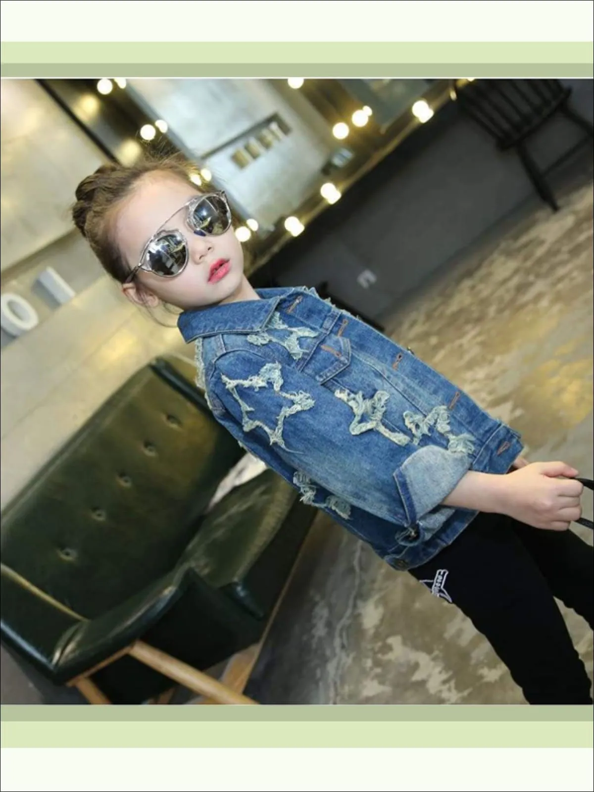 Fabulous Frayed Star Patch Denim Jacket