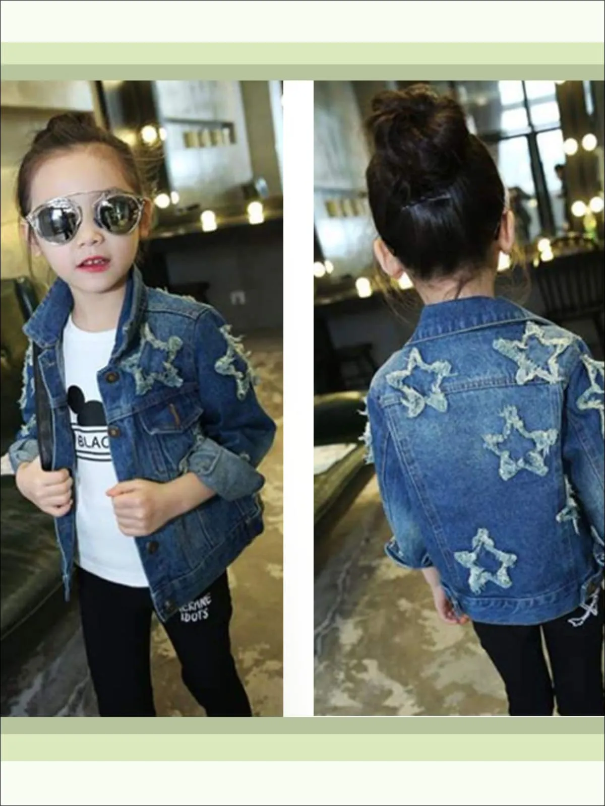 Fabulous Frayed Star Patch Denim Jacket