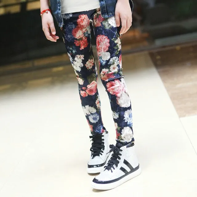 Floral Print Pants for Girls