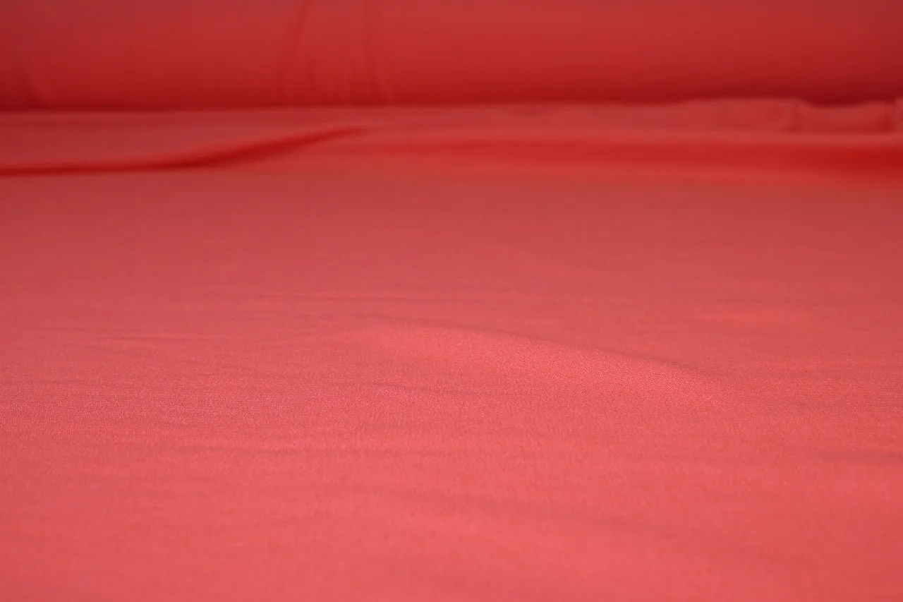 Gauzy Stretch Rayon Crepe - Spicy Coral