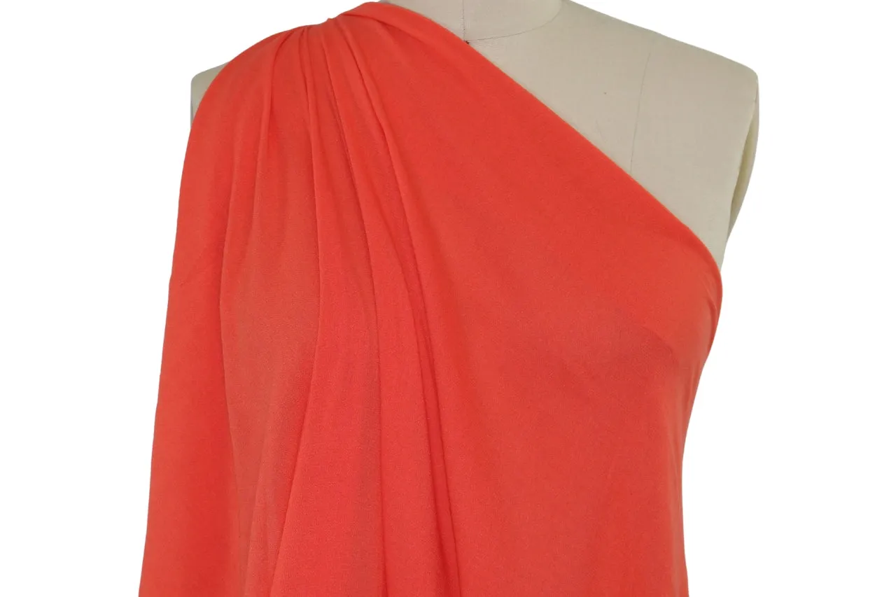 Gauzy Stretch Rayon Crepe - Spicy Coral