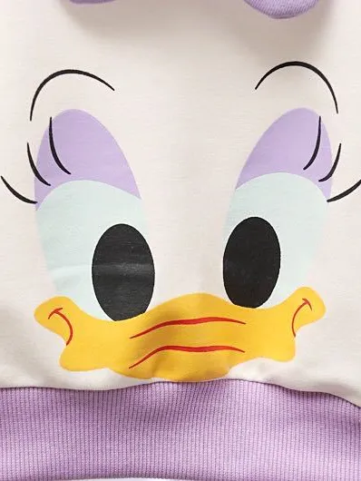 Girls Daisy Duck Inspired Loungewear Joggers Set