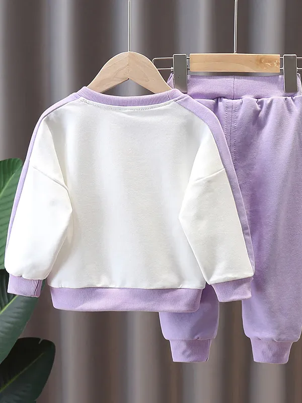 Girls Daisy Duck Inspired Loungewear Joggers Set