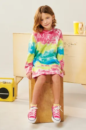 Girls Dress Hatley Rainbow Tie Dye