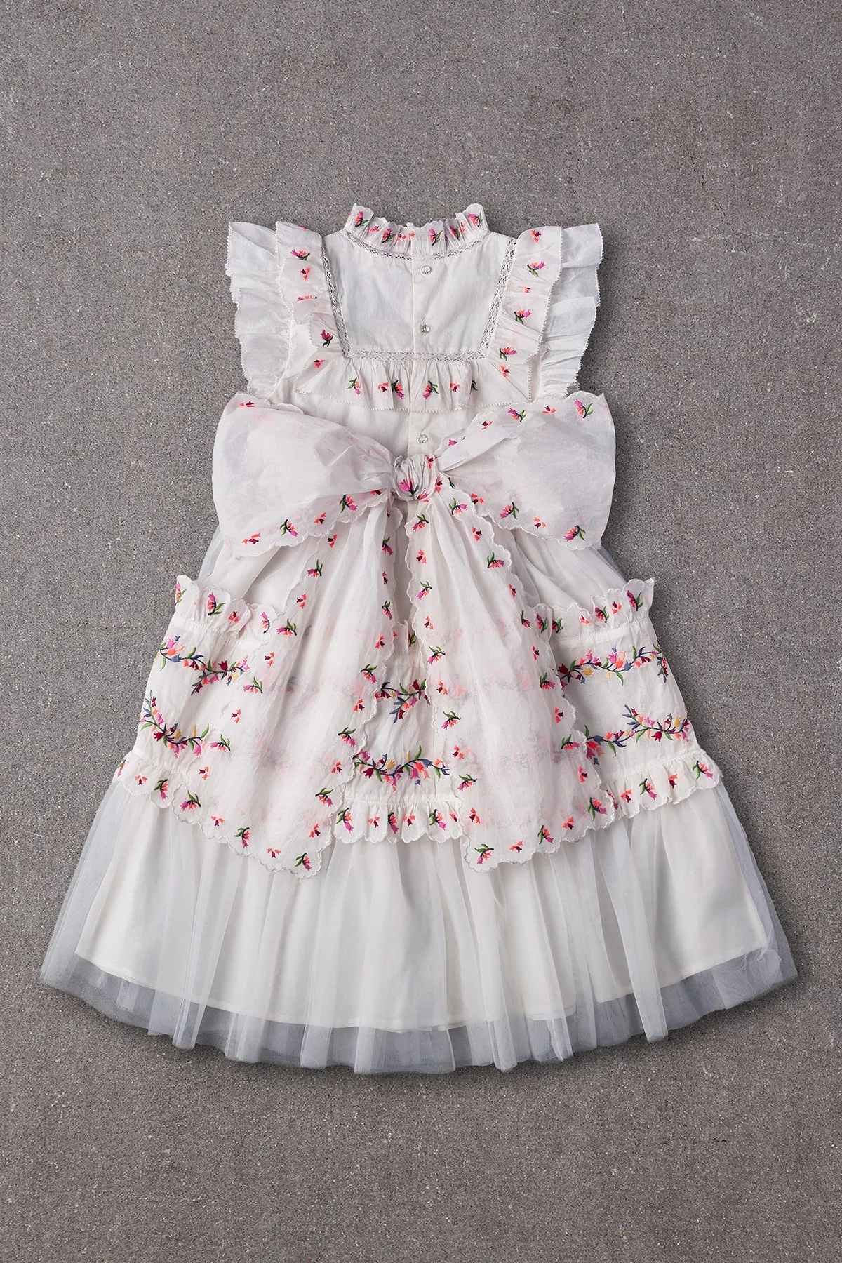 Girls Dress Nellystella Julianna - Bright White (Size 4 left)