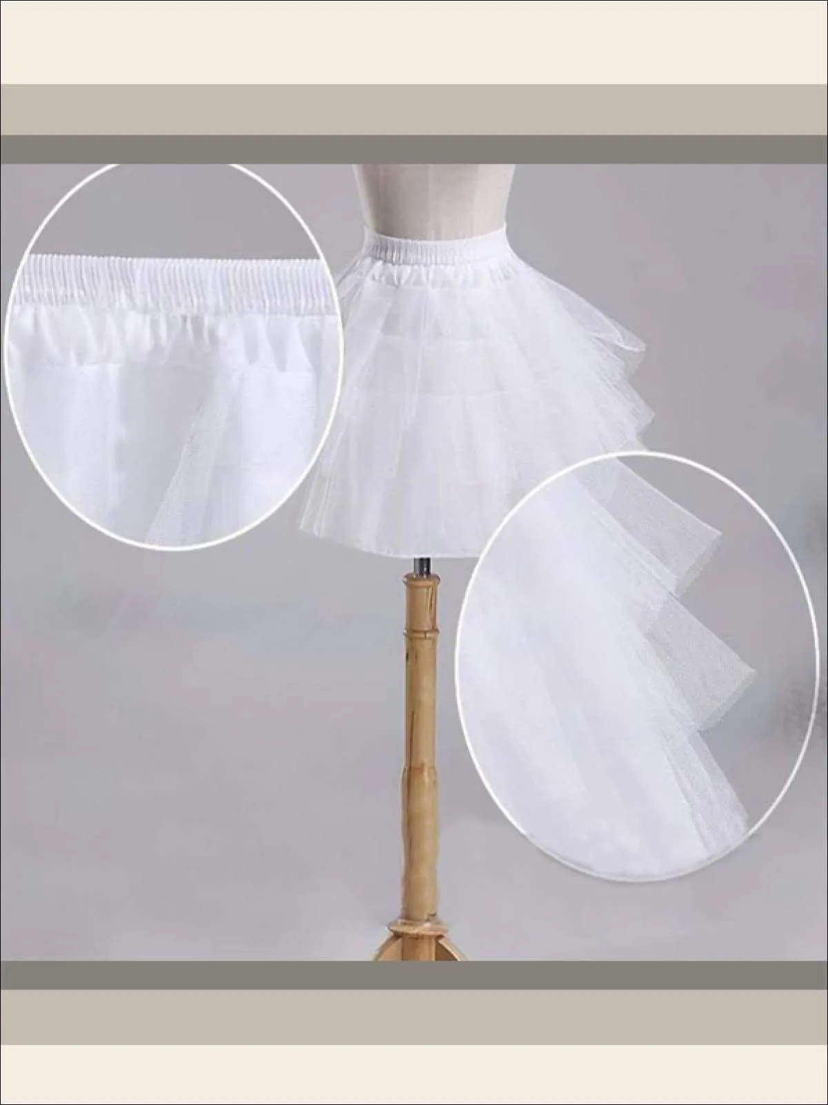 Girls Fluffy Three Layered Petticoat