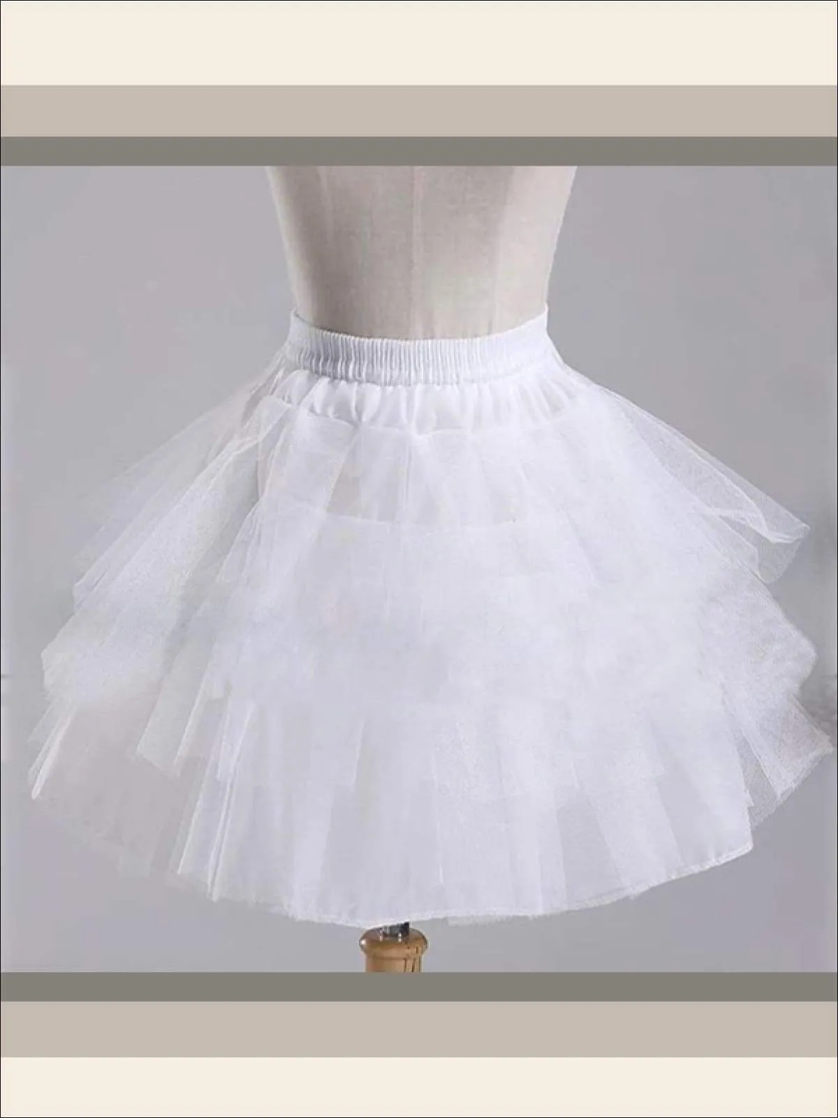 Girls Fluffy Three Layered Petticoat