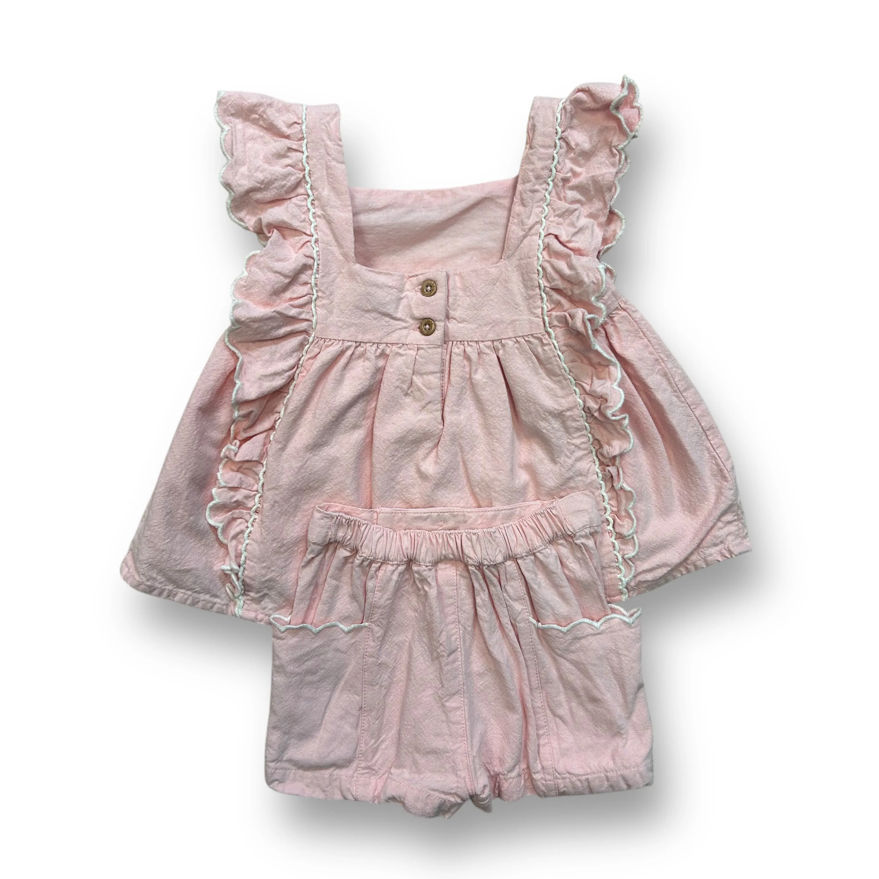 Girls Joie 24 Months Blouse & 18 Months Shorts Linen Blend 2pc Outfit