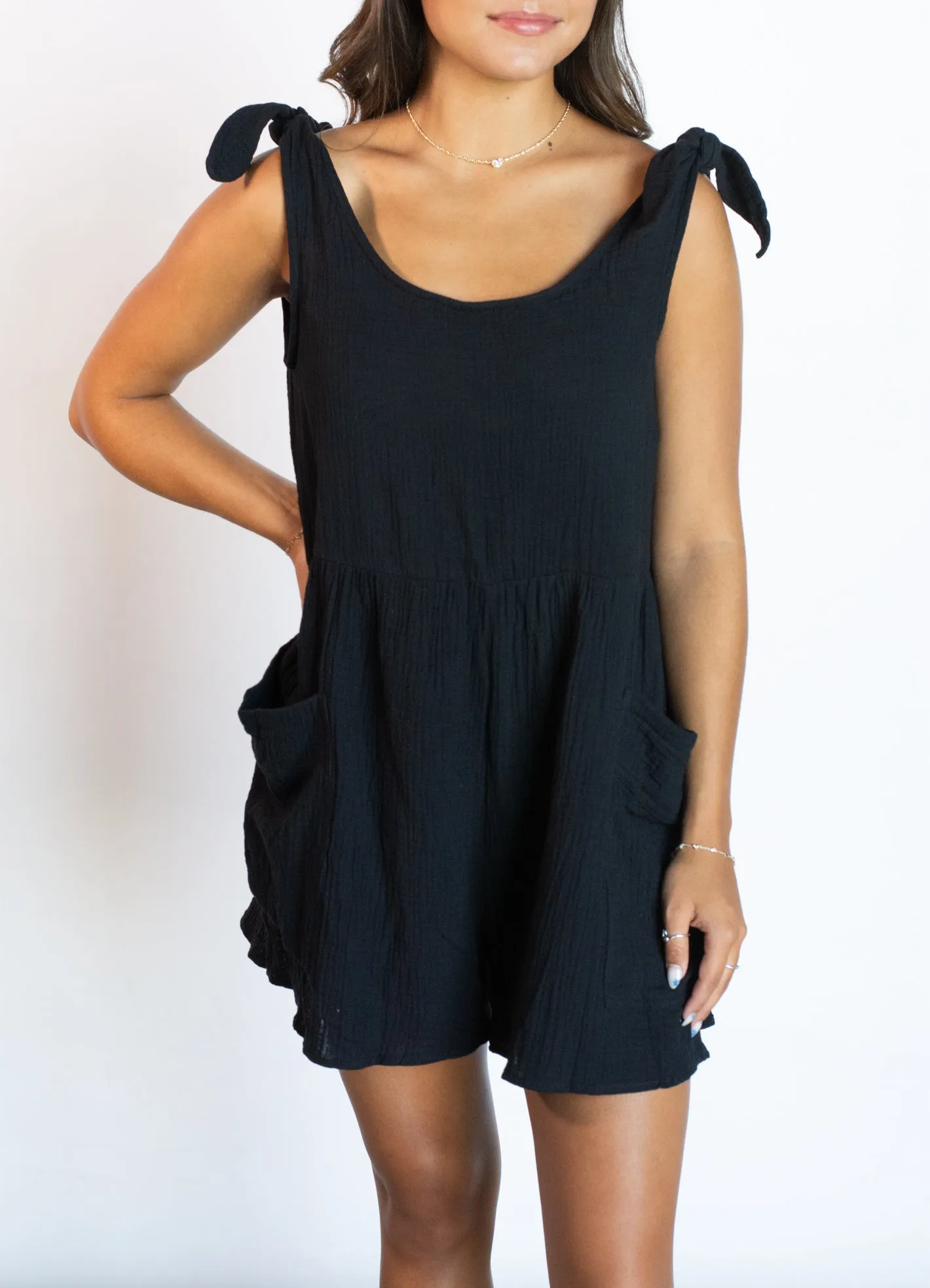 Girls Like Us Black Romper