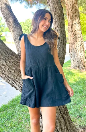 Girls Like Us Black Romper