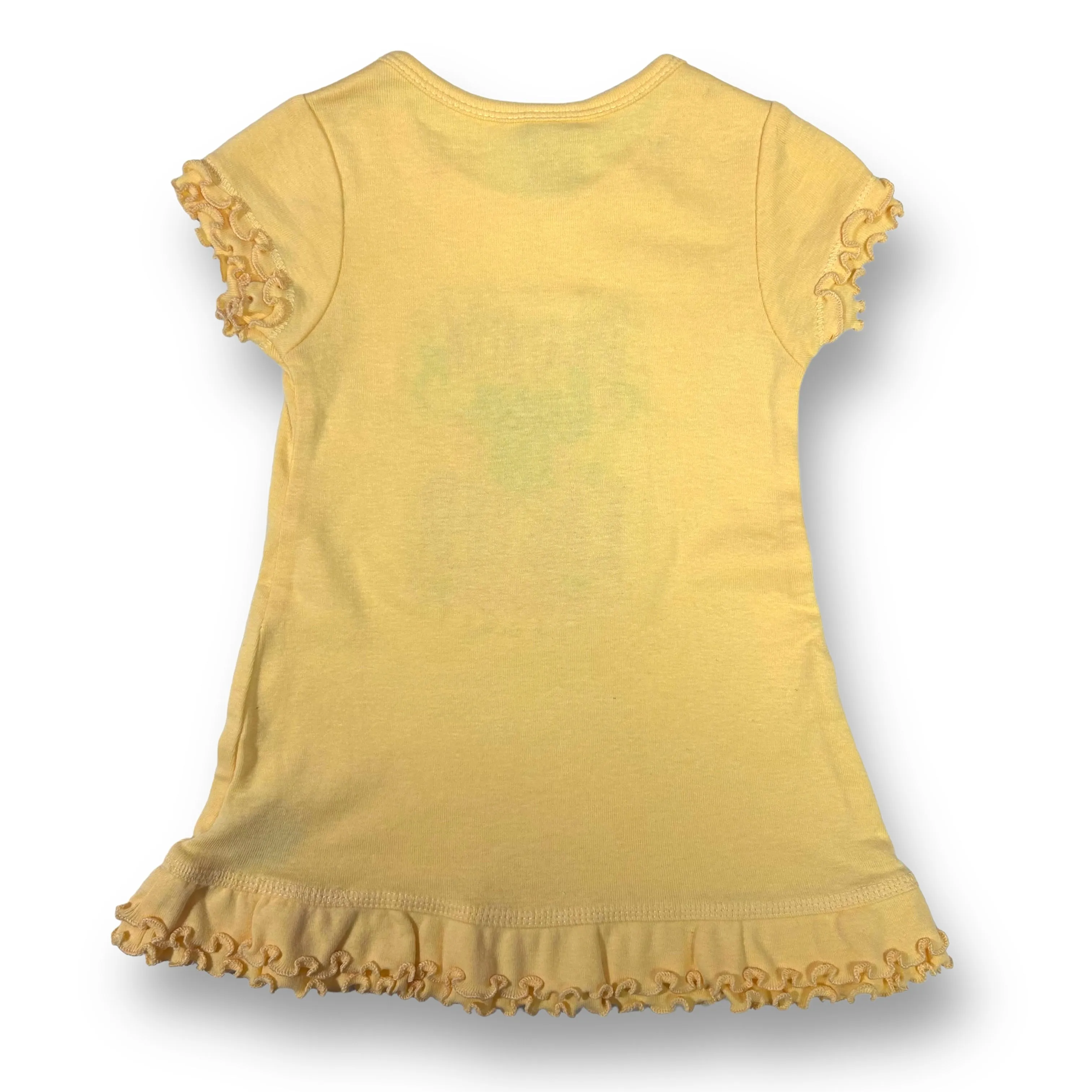 Girls Size 18 Months Yellow Embroidered Bunny Kisses Easter Dress