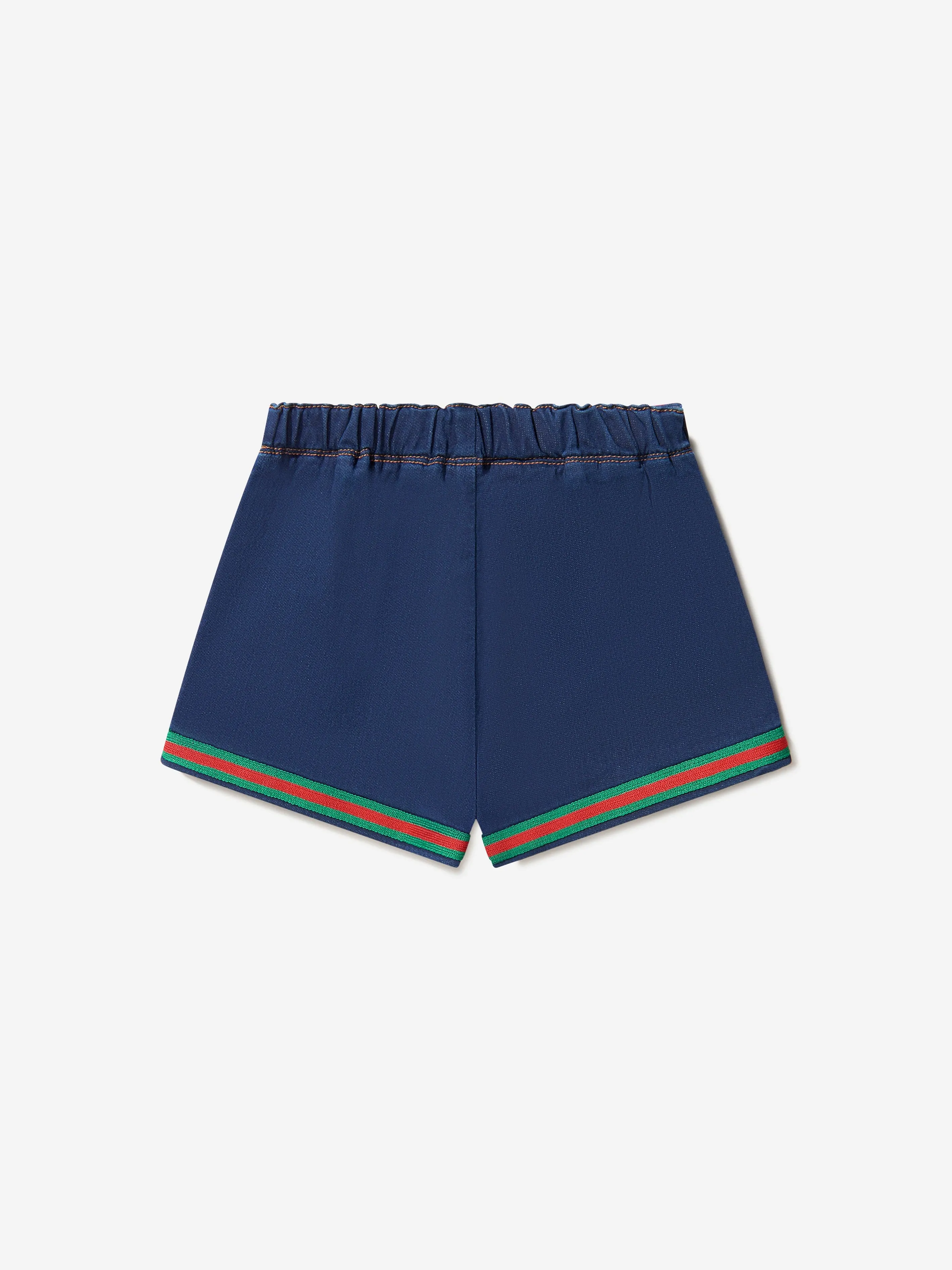 Gucci Baby Girls Cotton Denim Jogger Shorts