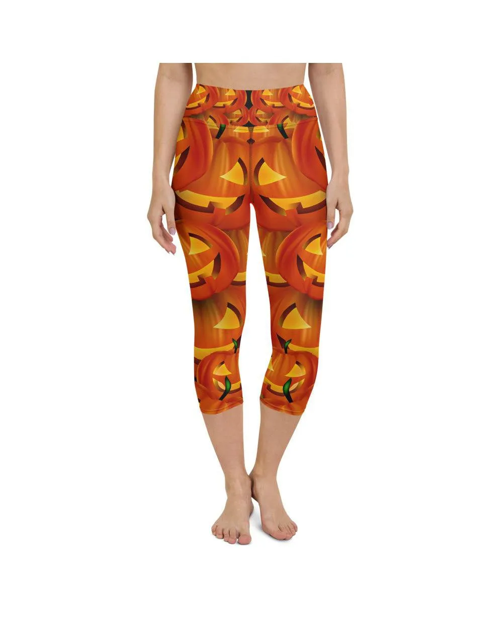 Halloween Pumpkin Yoga Capris