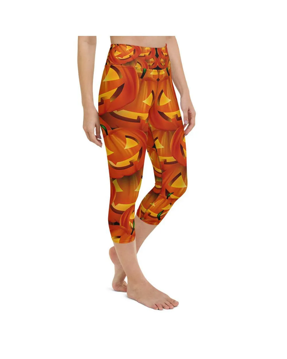 Halloween Pumpkin Yoga Capris