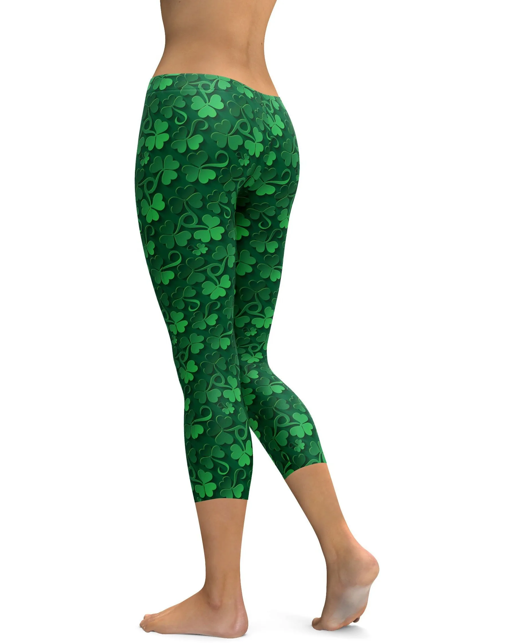 Irish 3D Shamrocks Capris