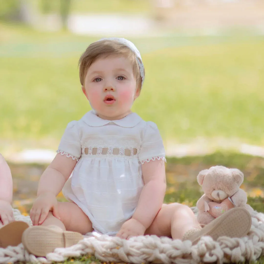 Ivory Linen Onesie