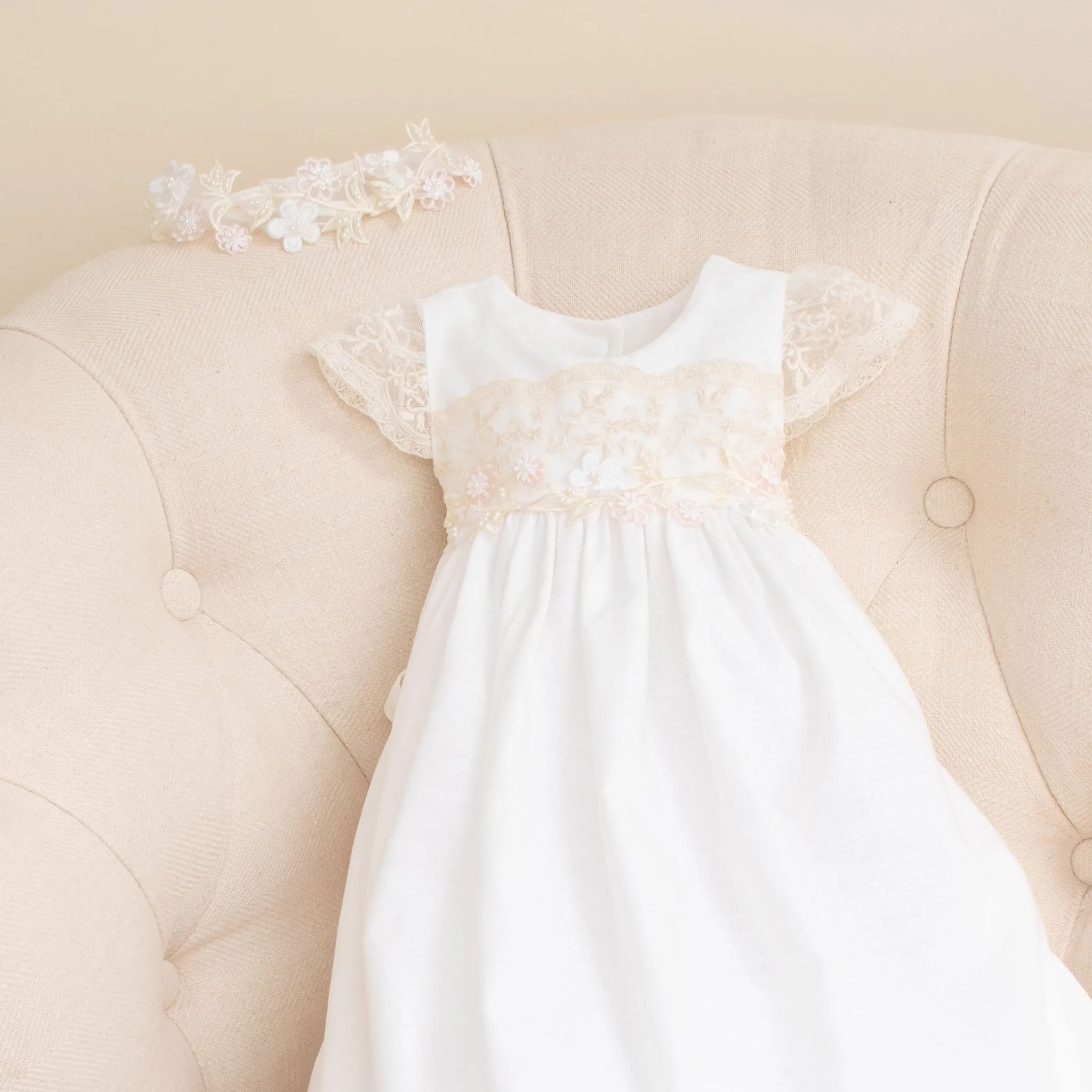 Jessica Linen Gown & Headband