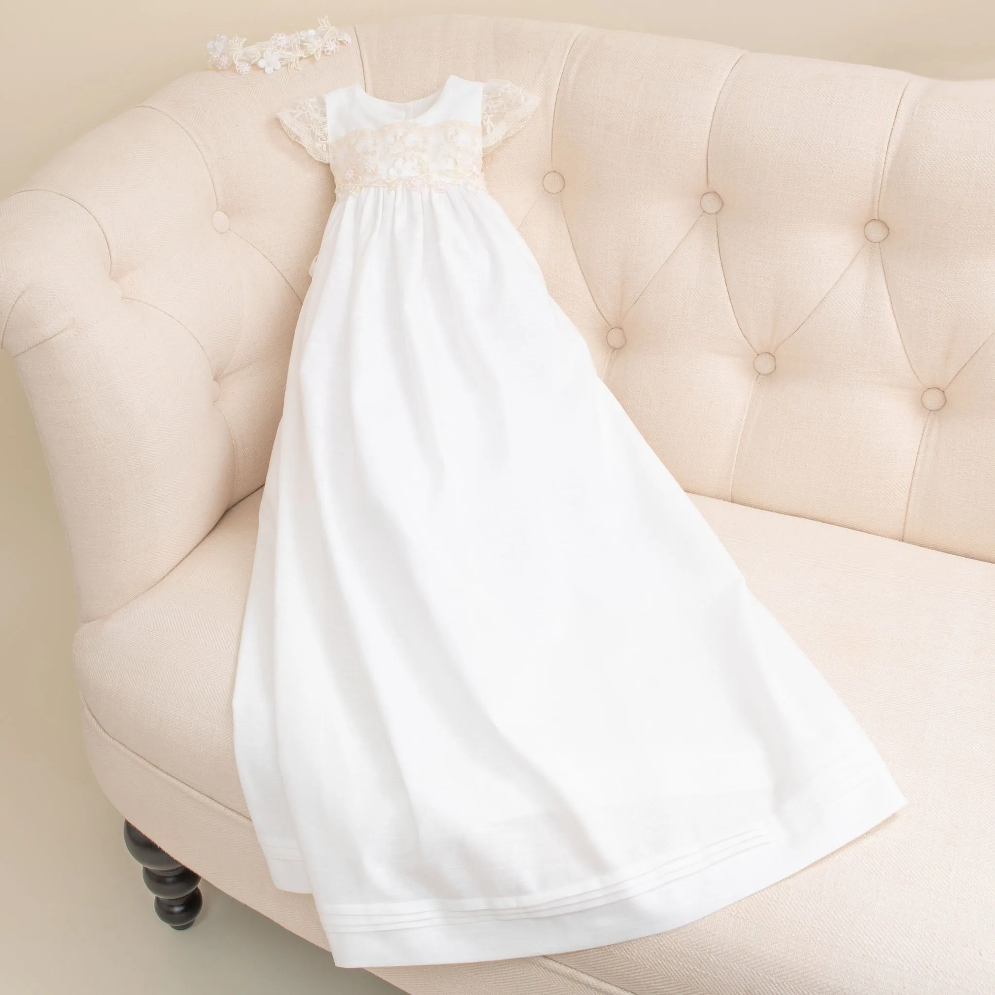 Jessica Linen Gown & Headband