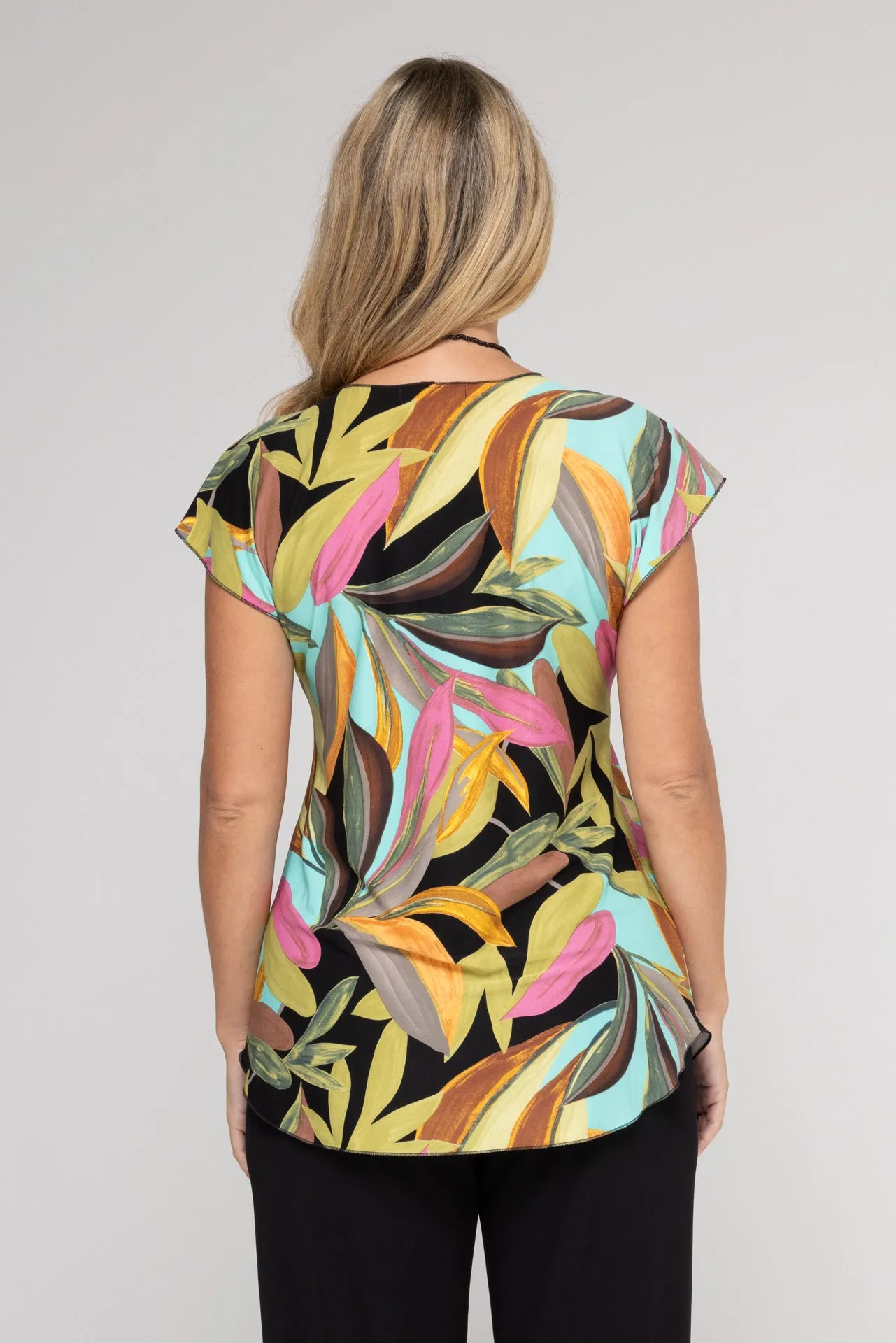 Jungle Print Short Sleeve Jersey Top