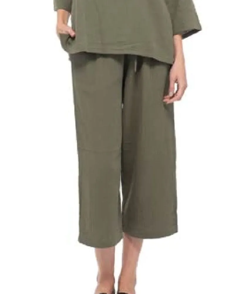 Khaki Gauze Jammin' Capris