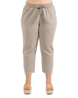 Liberty Frayed Hem Jogger | Tan