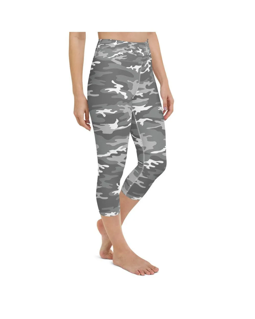 Light Grey Camo Yoga Capris