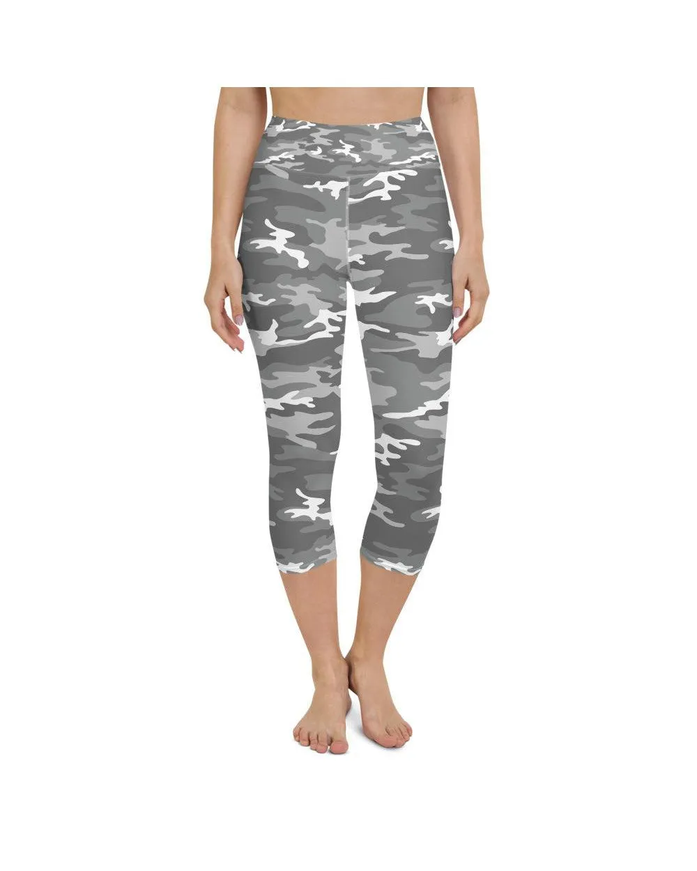 Light Grey Camo Yoga Capris