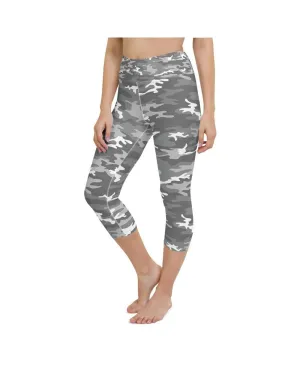 Light Grey Camo Yoga Capris