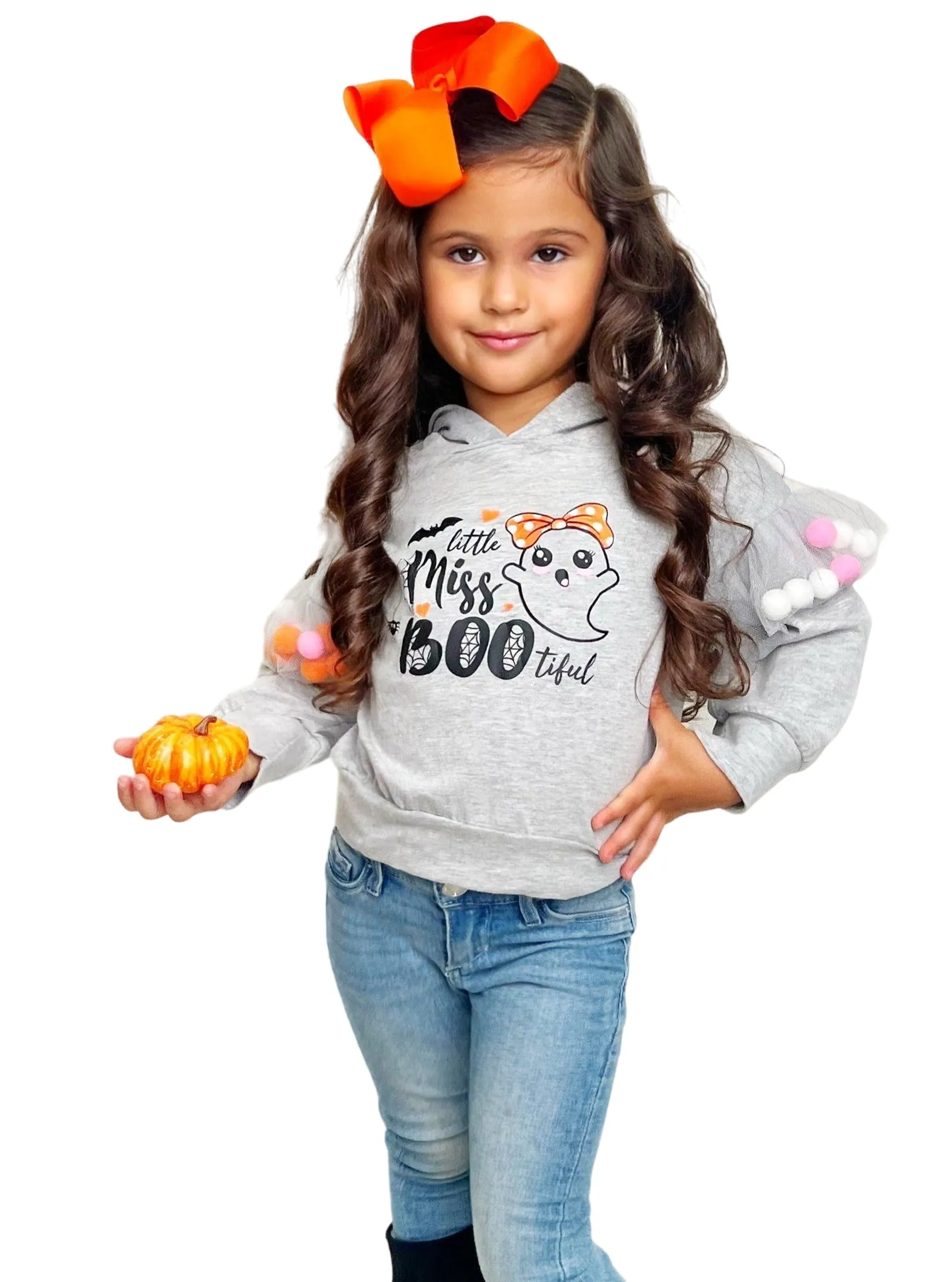 Little Miss Boo-tiful Long Sleeve Hooded Top